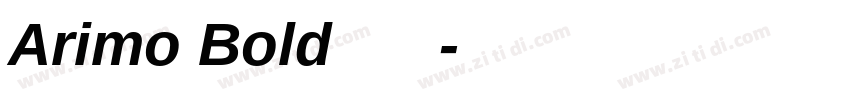 Arimo Bold 粗体字体转换